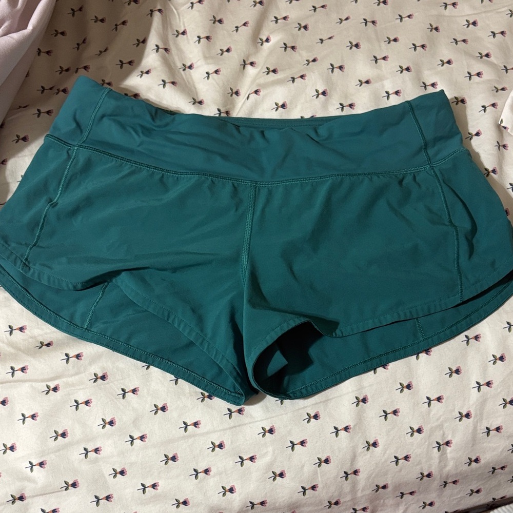 Teal Women's lulu speed ups shorts